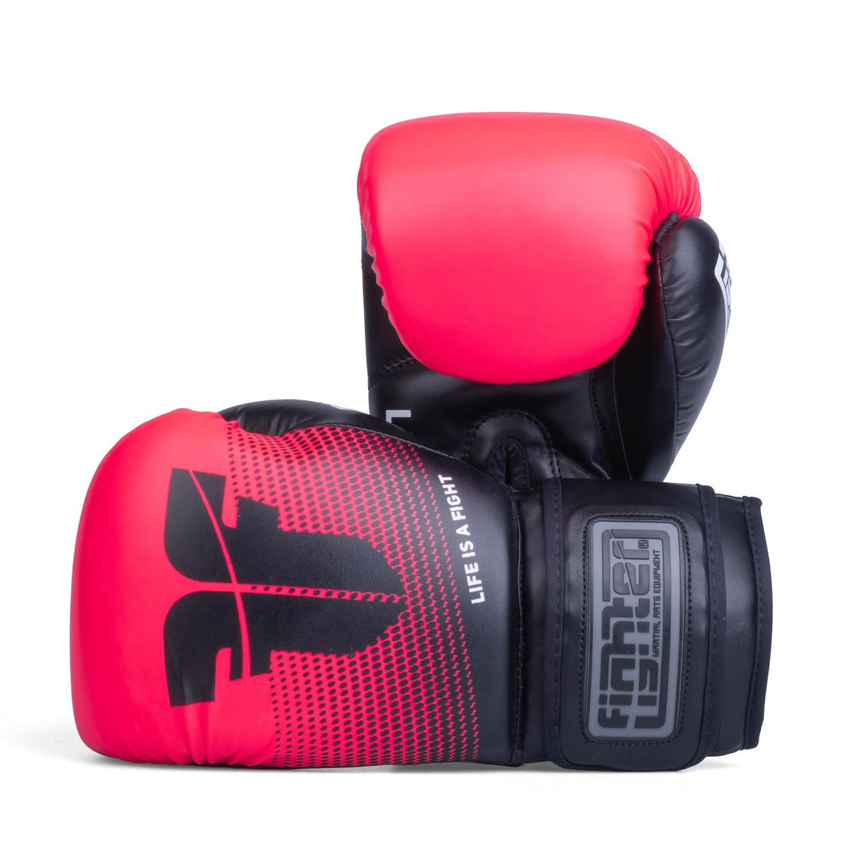 Gants de boxe Fighter Training PU - noir/rose, FBG-TRP-003