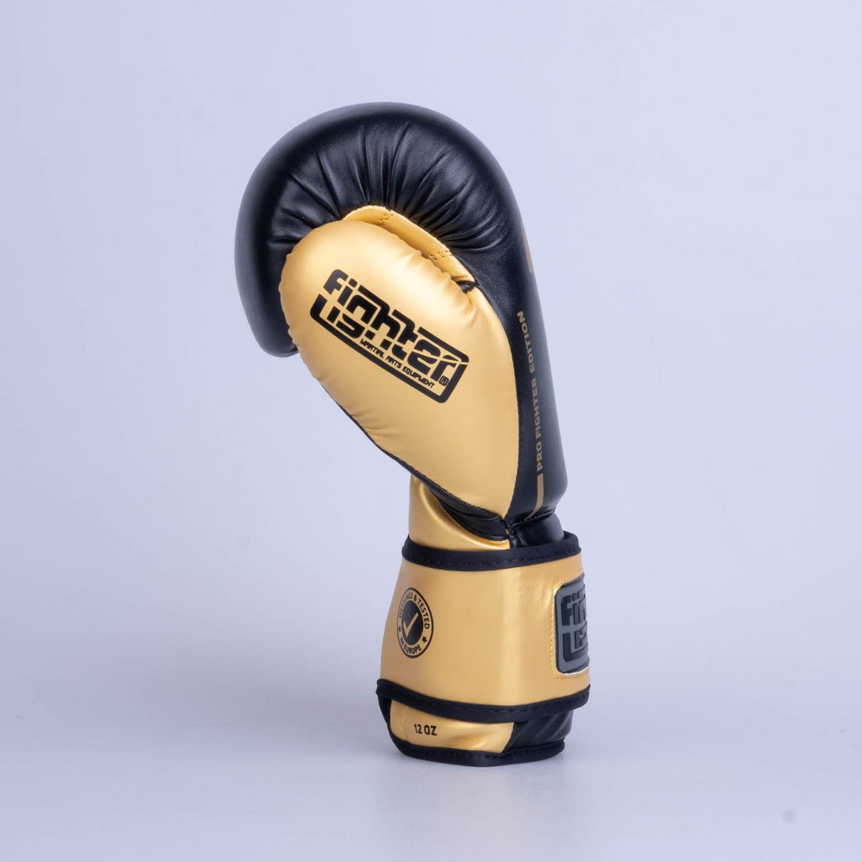 Gants de boxe Fighter Training PU - noir/or, FBG-TRP-001