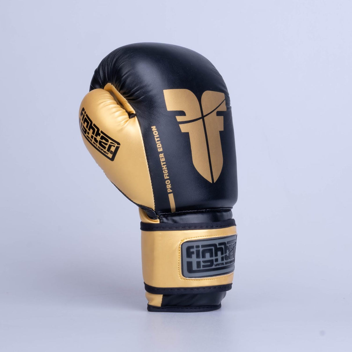Gants de boxe Fighter Training PU - noir/or, FBG-TRP-001
