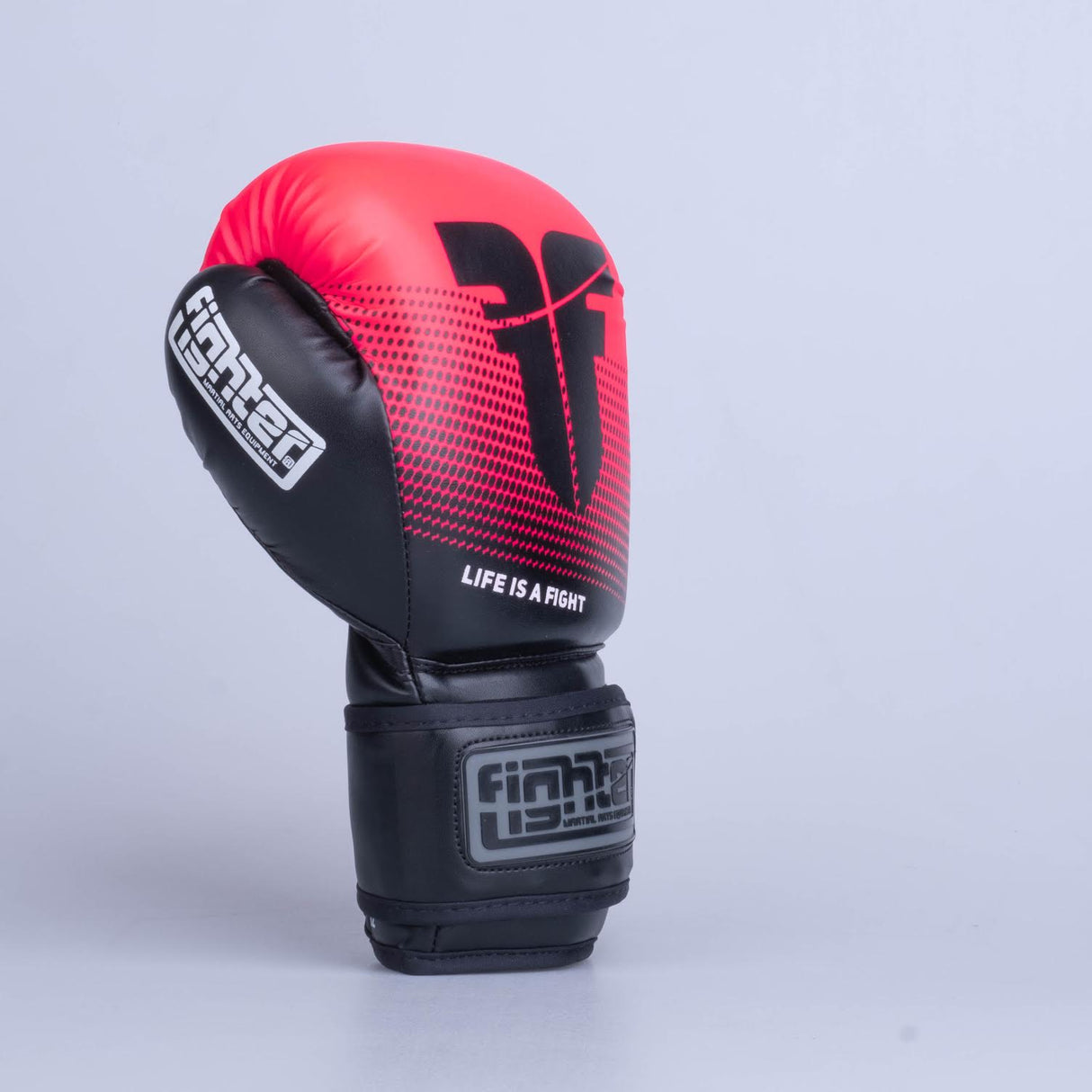 Gants de boxe Fighter Training PU - noir/rose, FBG-TRP-003