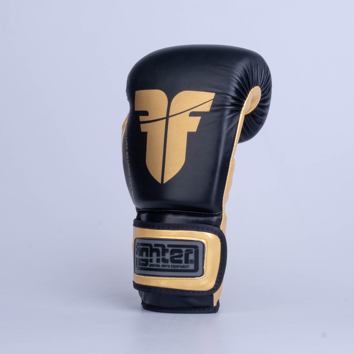 Gants de boxe Fighter Training PU - noir/or, FBG-TRP-001