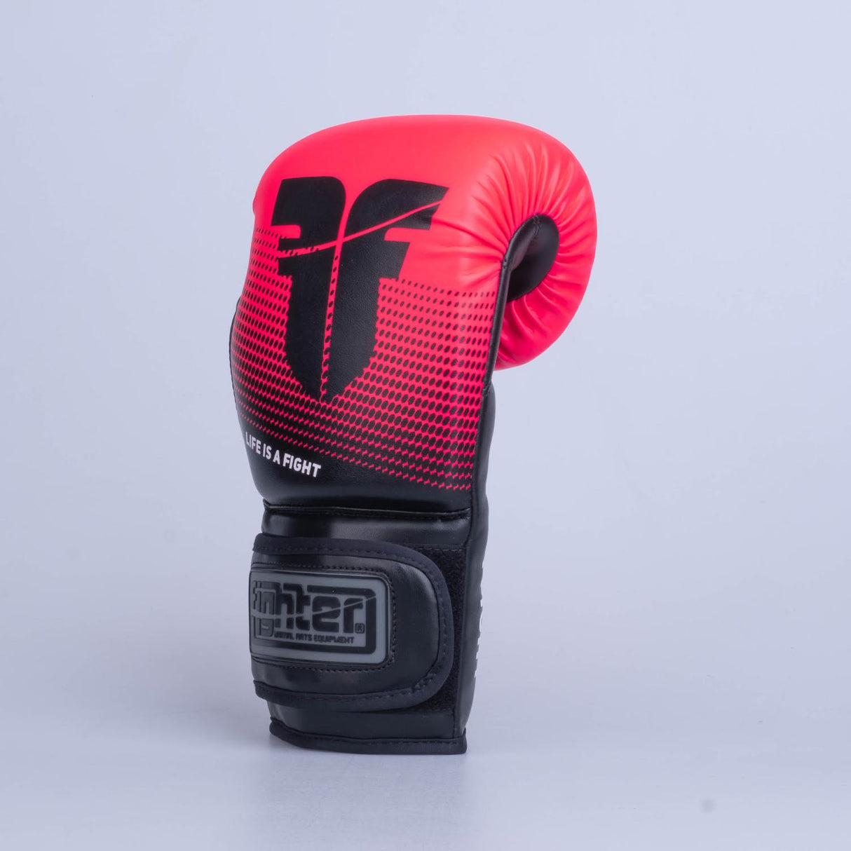 Gants de boxe Fighter Training PU - noir/rose, FBG-TRP-003
