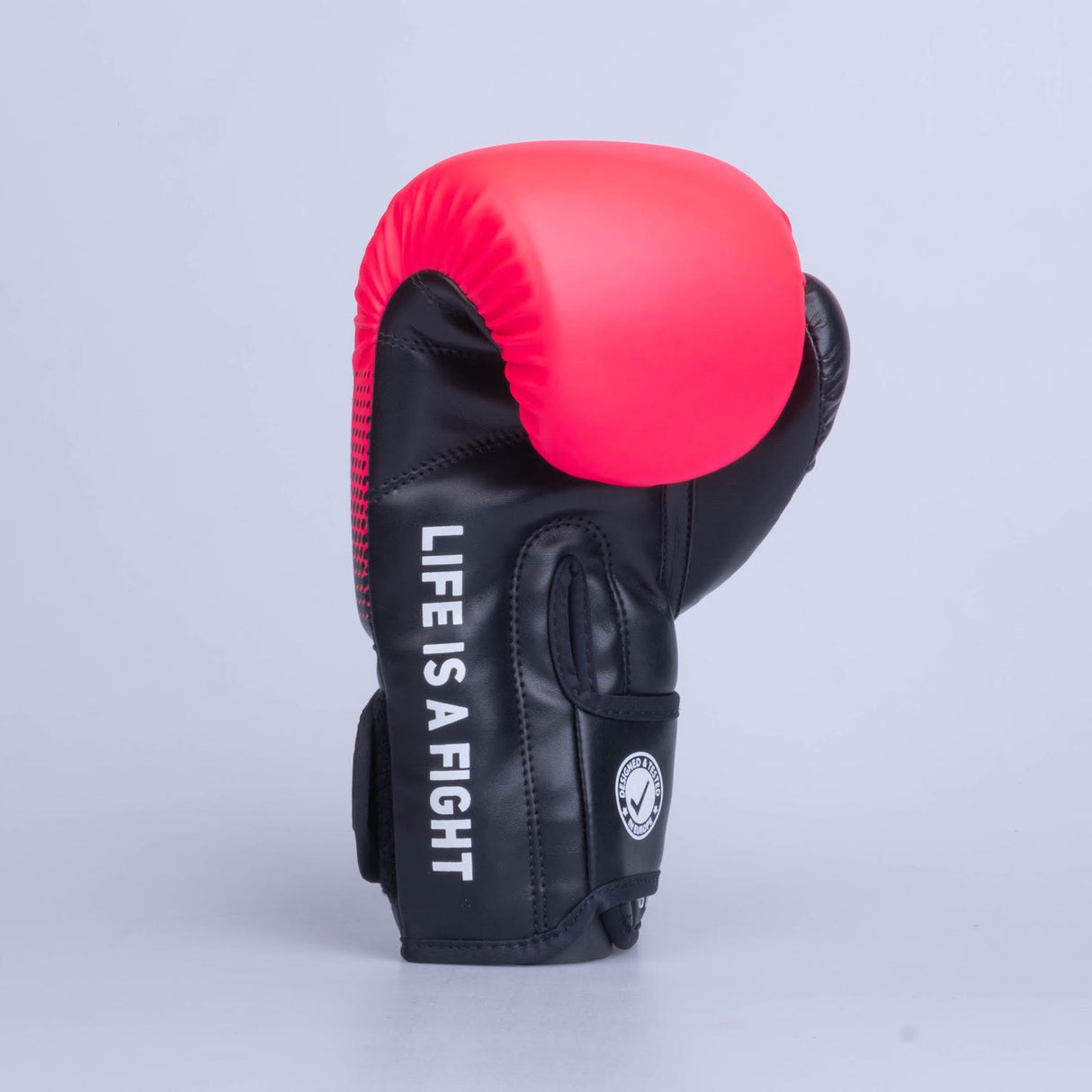 Gants de boxe Fighter Training PU - noir/rose, FBG-TRP-003