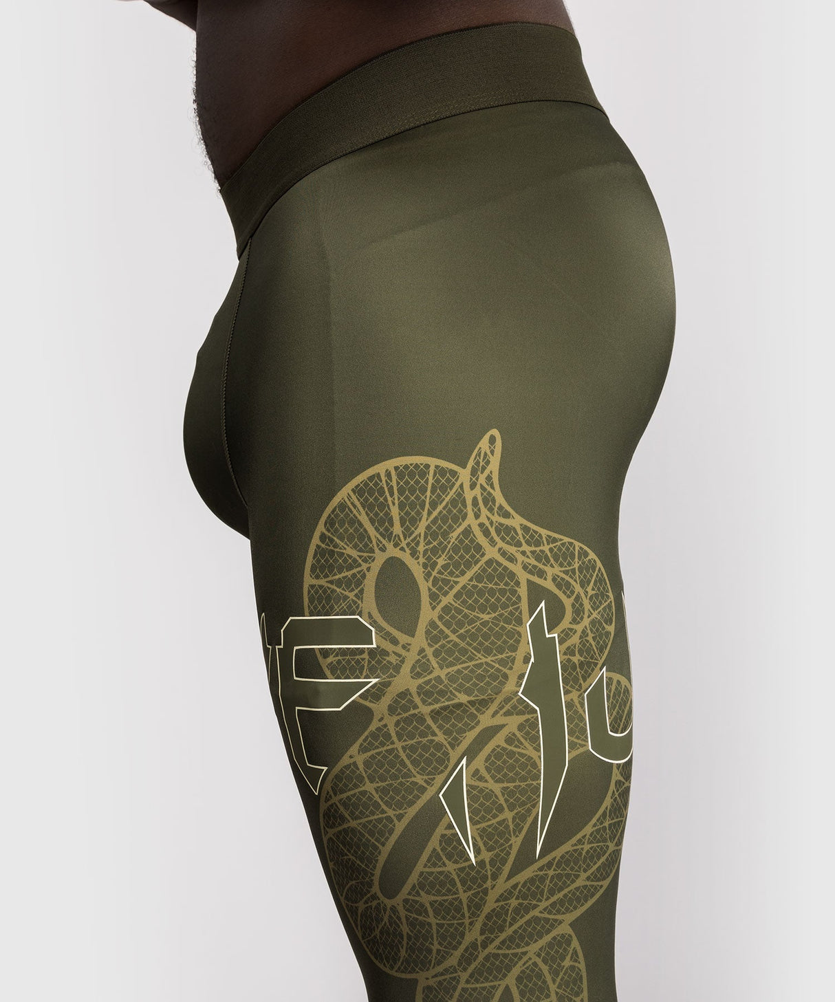 Venum Serpenti Men's Compression Leggings – Khaki/Gold, VENUM-05752-590