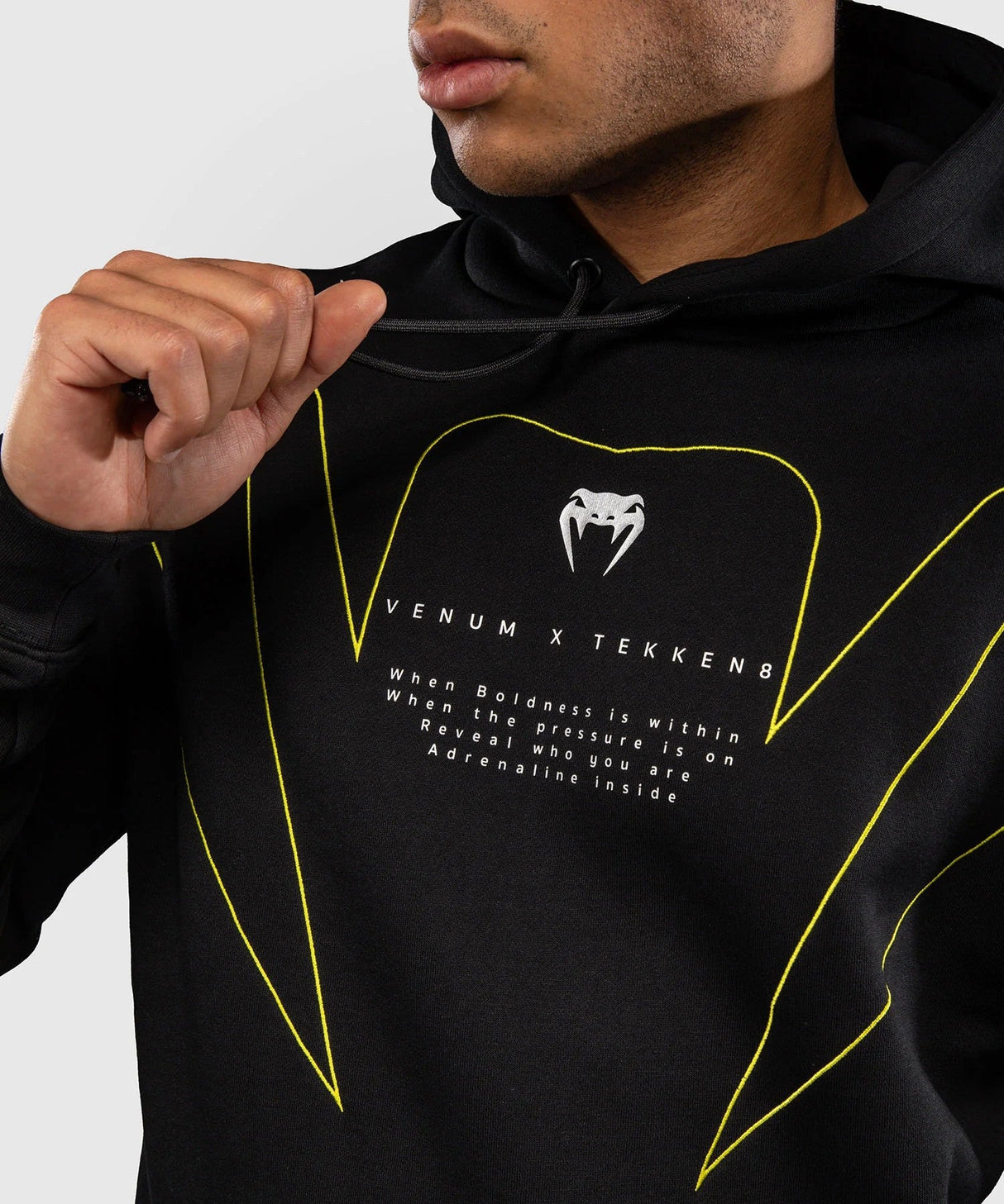Venum x TEKKEN 8 Hoodie – Black/Yellow – VENUM-06216-111