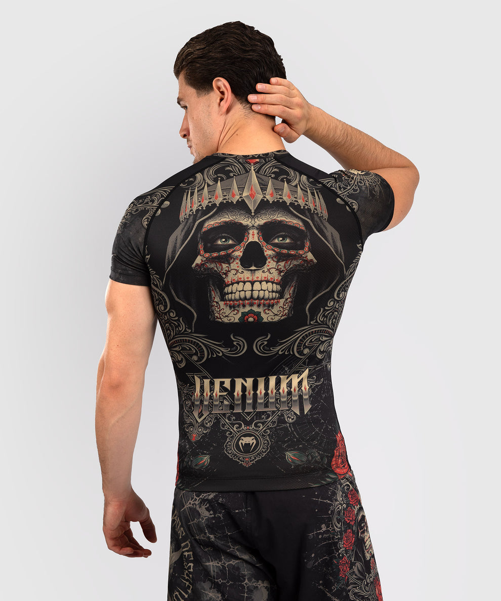 Venum Santa Muerte 5.0 Rashguard de manga corta, negro-Venum-05333-603