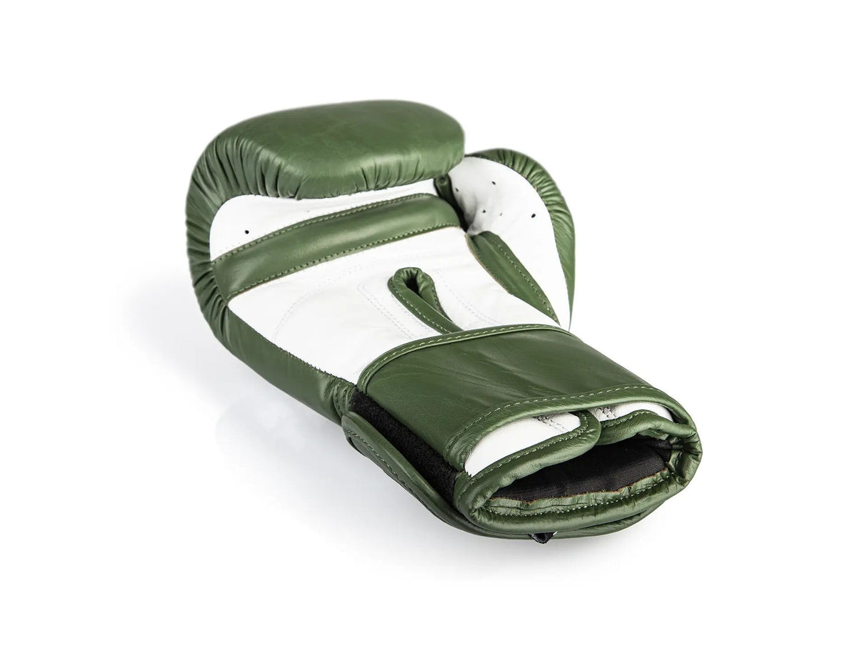 Paffen Sport “PRO KLETT” Training Boxing Gloves – Olive/White, 2113560