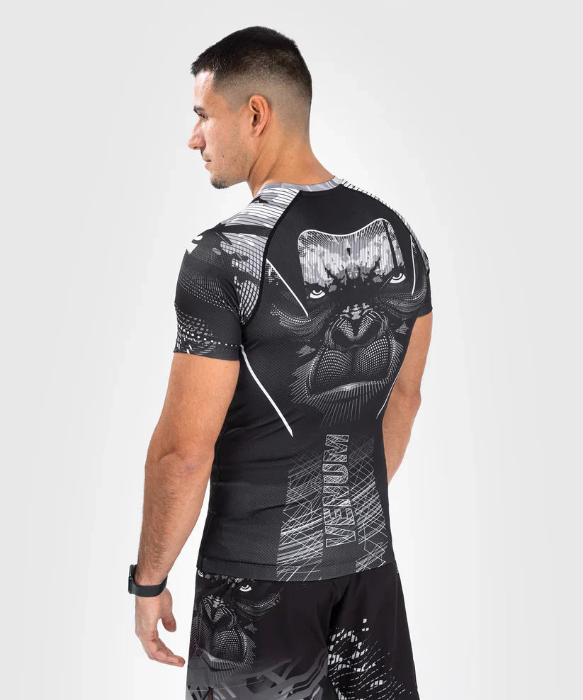 Venum Gorilla Jungle Rashguard de manga corta, negro/blanco-Venum-05077-108