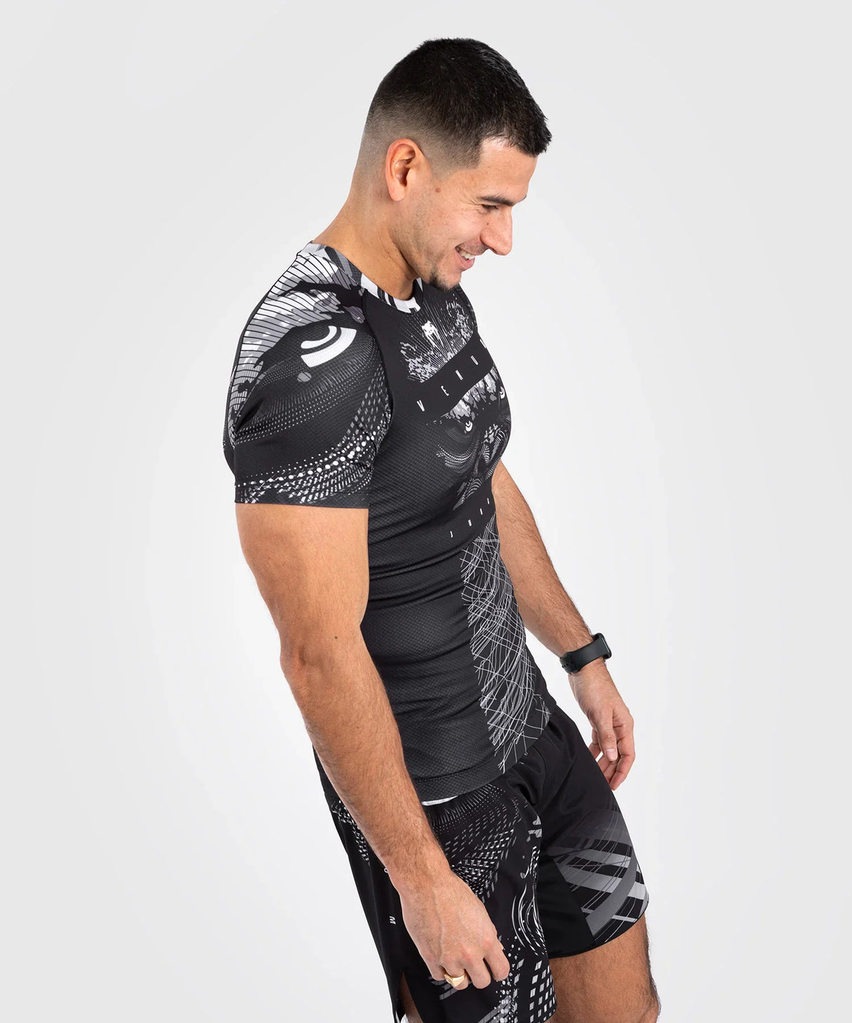 Venum Gorilla Jungle Rashguard de manga corta, negro/blanco-Venum-05077-108