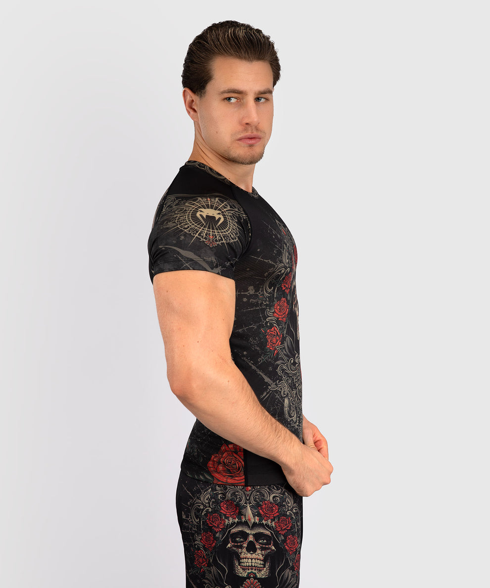 Venum Santa Muerte 5.0 Rashguard de manga corta, negro-Venum-05333-603