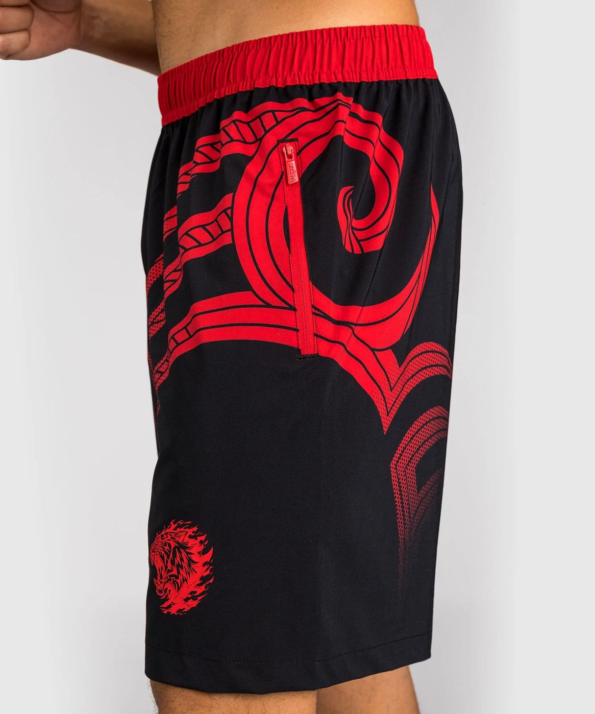Venum x Mike Tyson Tiger Training Shorts – Black/Red, VENUM-06037-100