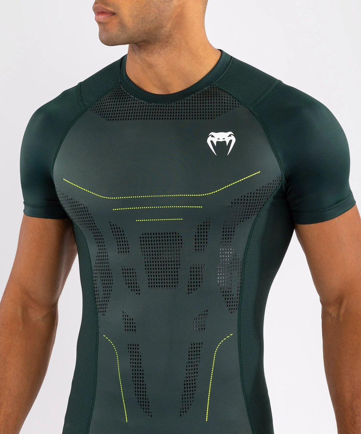 Venum Rashguard mit kurzen Ärmeln 3.0 – dunkelgrün, VENUM-05360-005