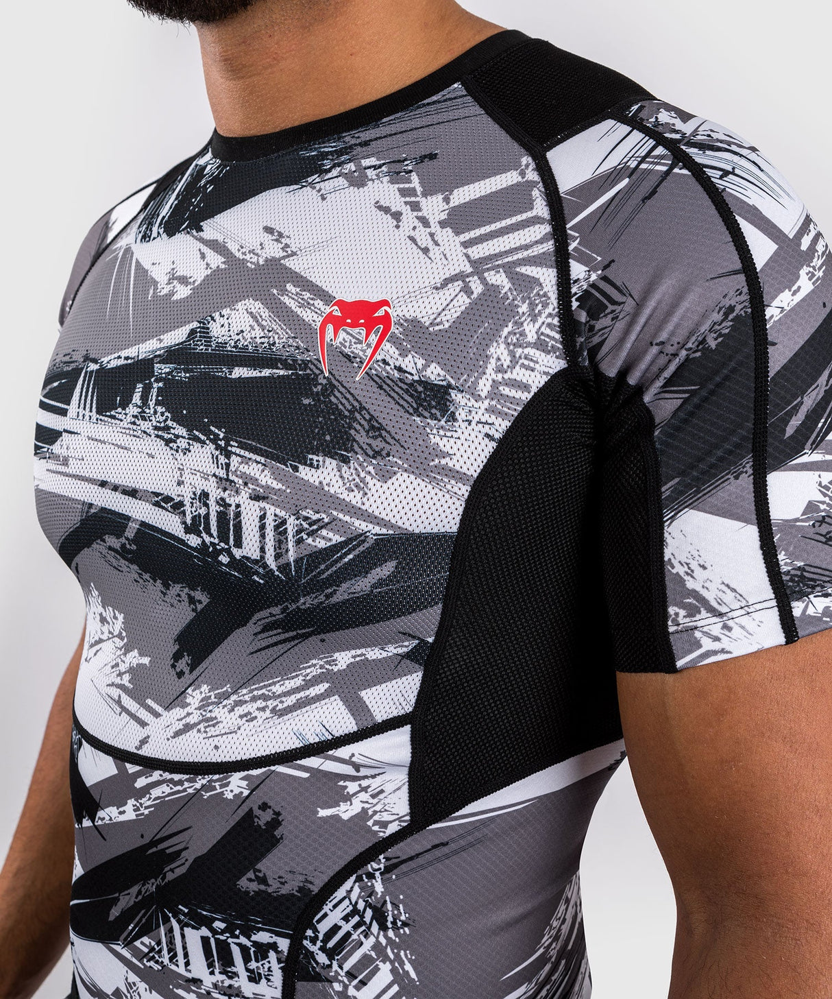 Rashguard Venum Electron 3.0 - gris/rouge, VENUM-04552-618