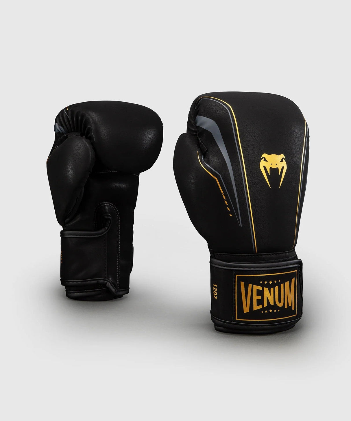 Venum Streamline Boxing Gloves – Black/Gold, VENUM-06304-126