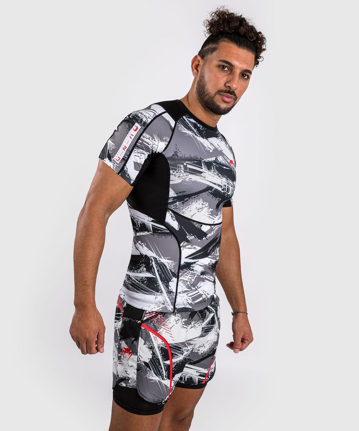 Rashguard Venum Electron 3.0 - gris/rouge, VENUM-04552-618