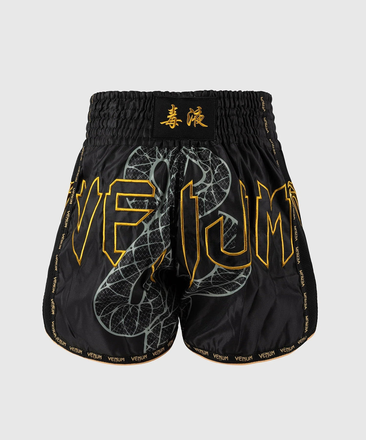 Venum Serpenti Muay Thai Shorts – Black/Gold, VENUM-05753-109