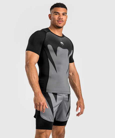 Venum Kurzärmeler-Rashguard-Angriff-Schwarz/Grau, Venum-05210-001
