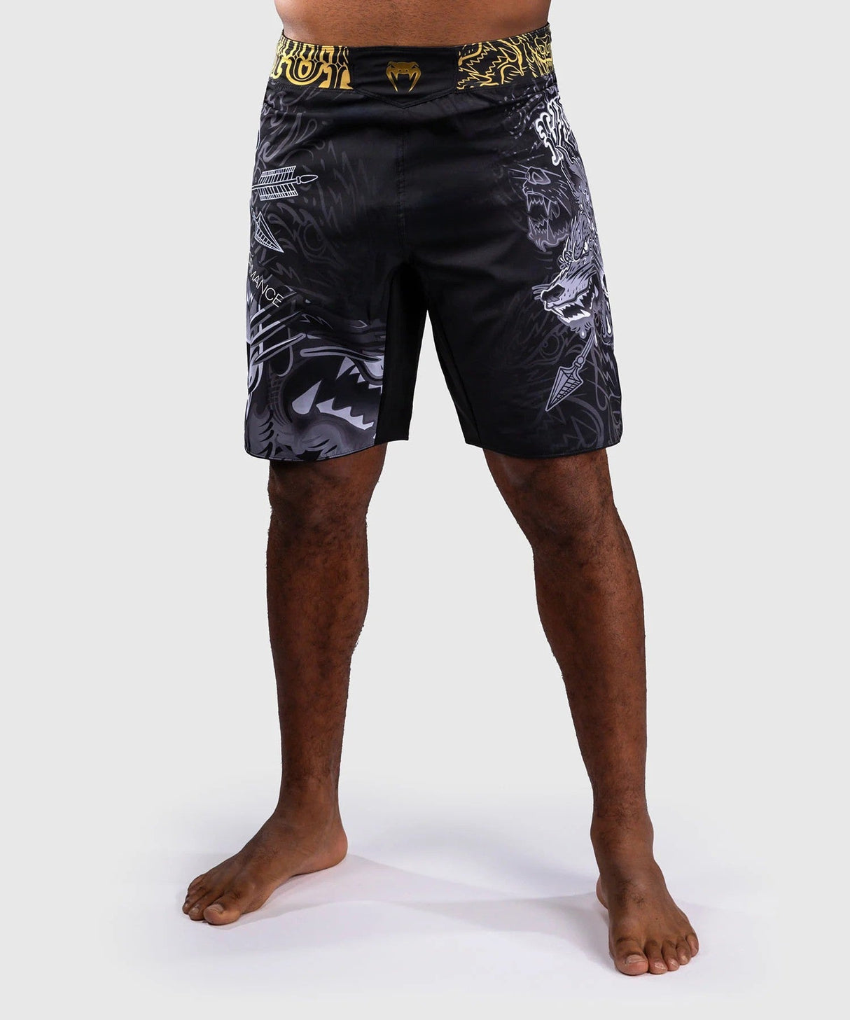 Venum Wolf Atak Shorts – Black/Grey, VENUM-06079-109