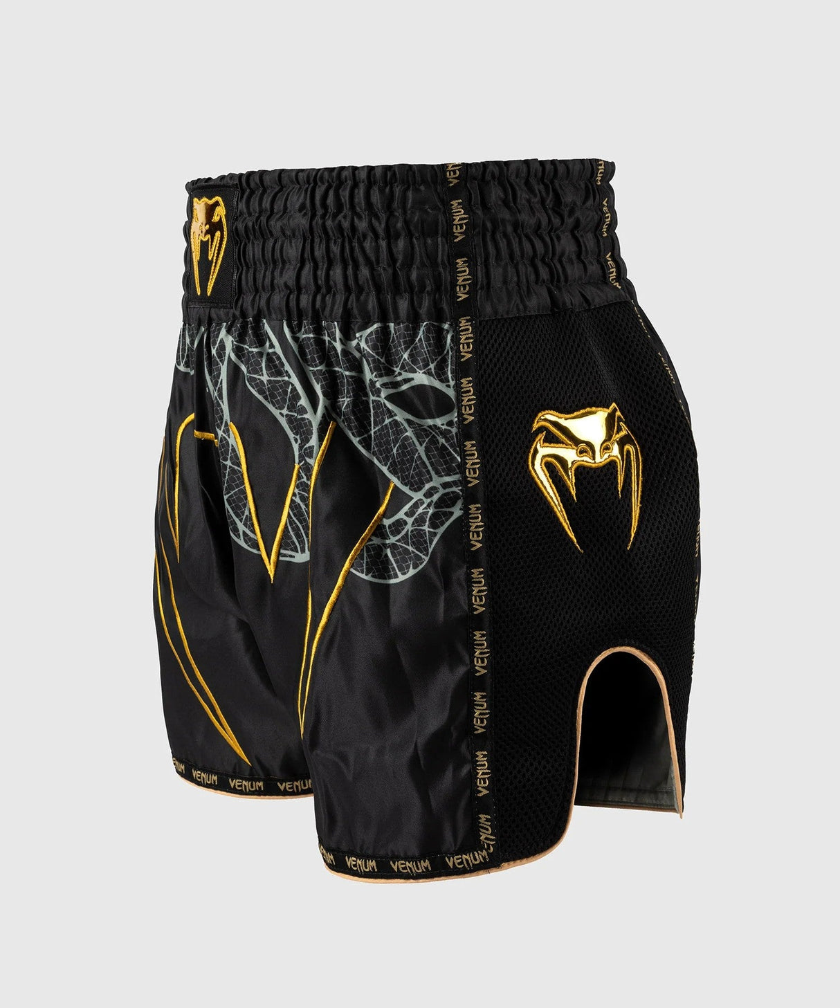 Venum Serpenti Muay Thai Shorts – Black/Gold, VENUM-05753-109