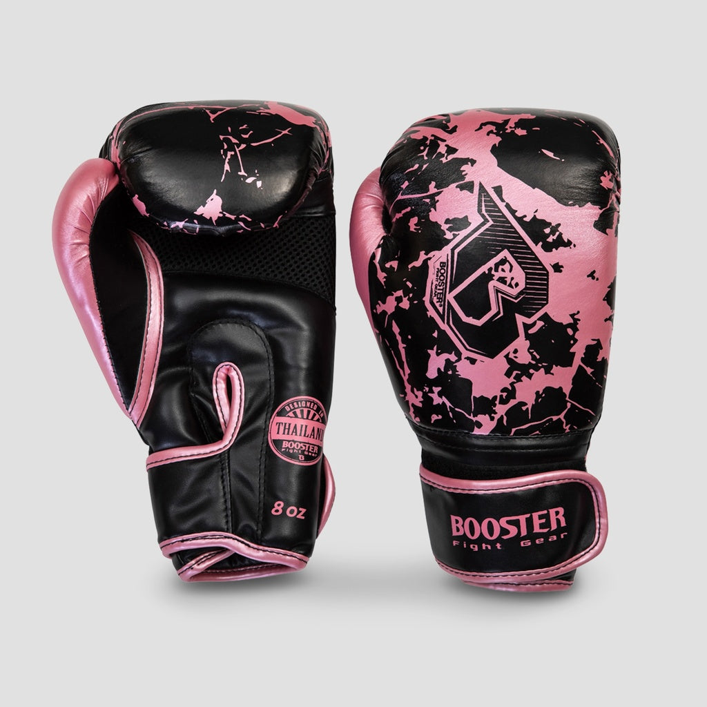Gants de boxe BOOSTER FIGHT GEAR YOUTH MARBLE, rose/noir
