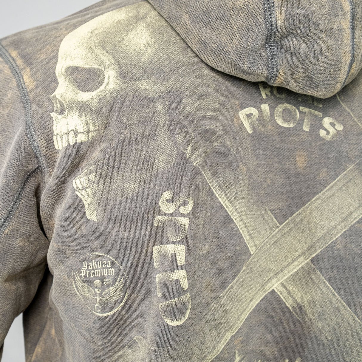 Sweat à capuche Yakuza Premium - gris olive, 3723G