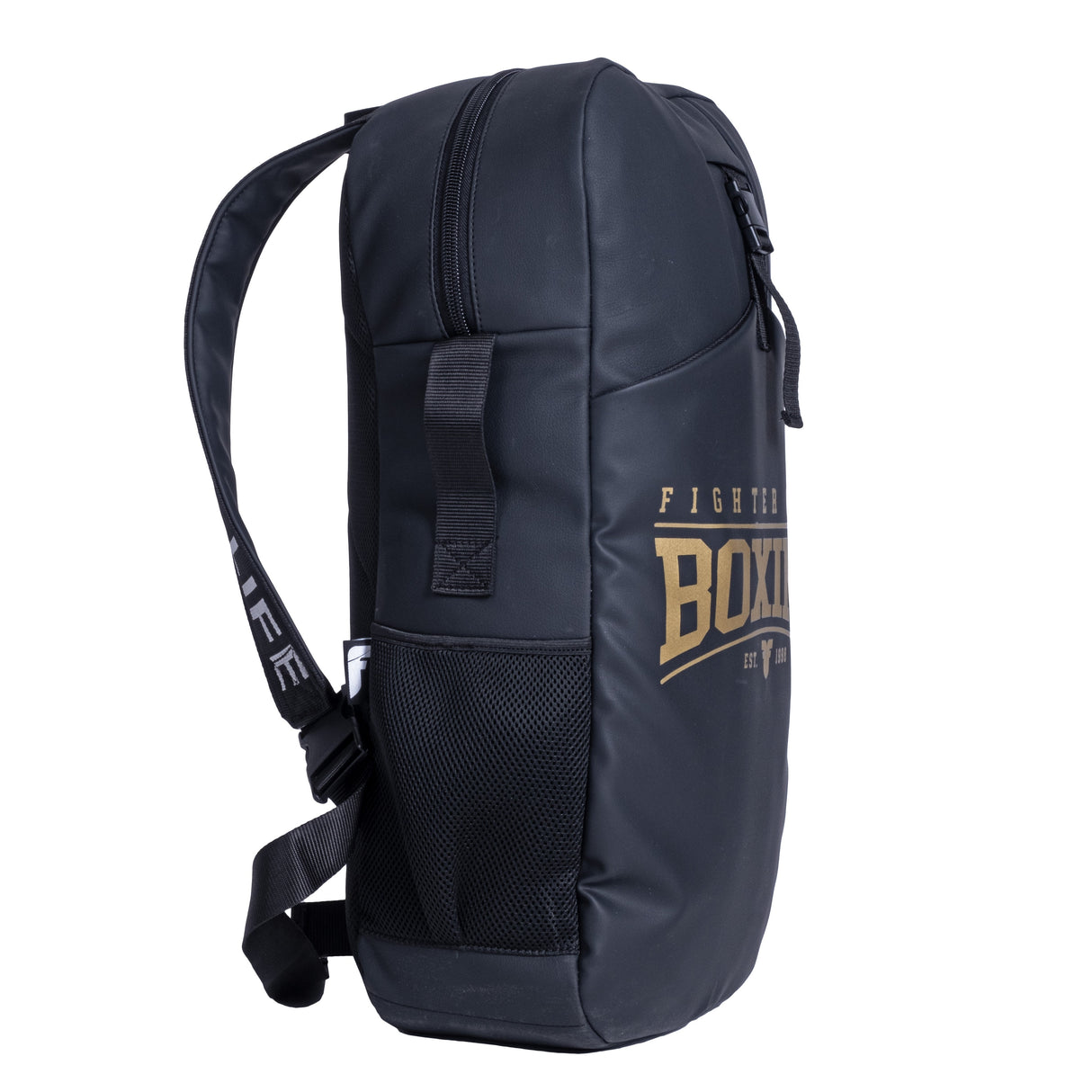 Fighter Mochila de rendimiento - negro/dorado, cuero de cuero