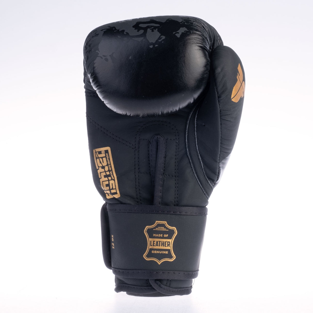 Fighter Samurai Boxing Gloves - black/gold, FBG-006-SBK