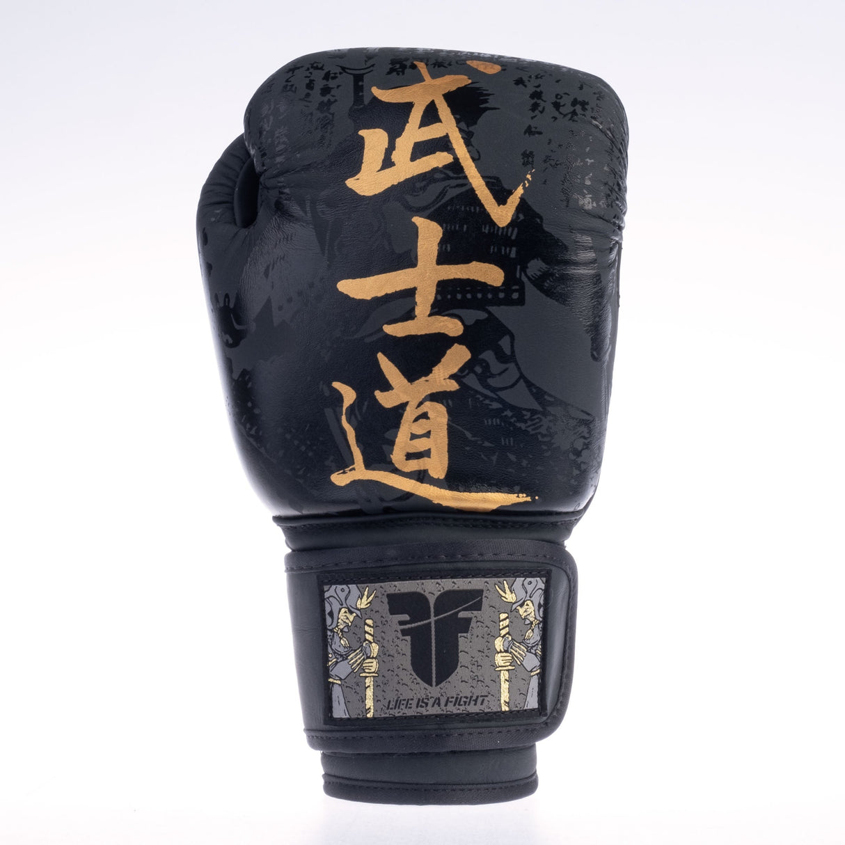 Guantes de boxeo de Samurai de combate: negro/dorado, FBG-006-sbk