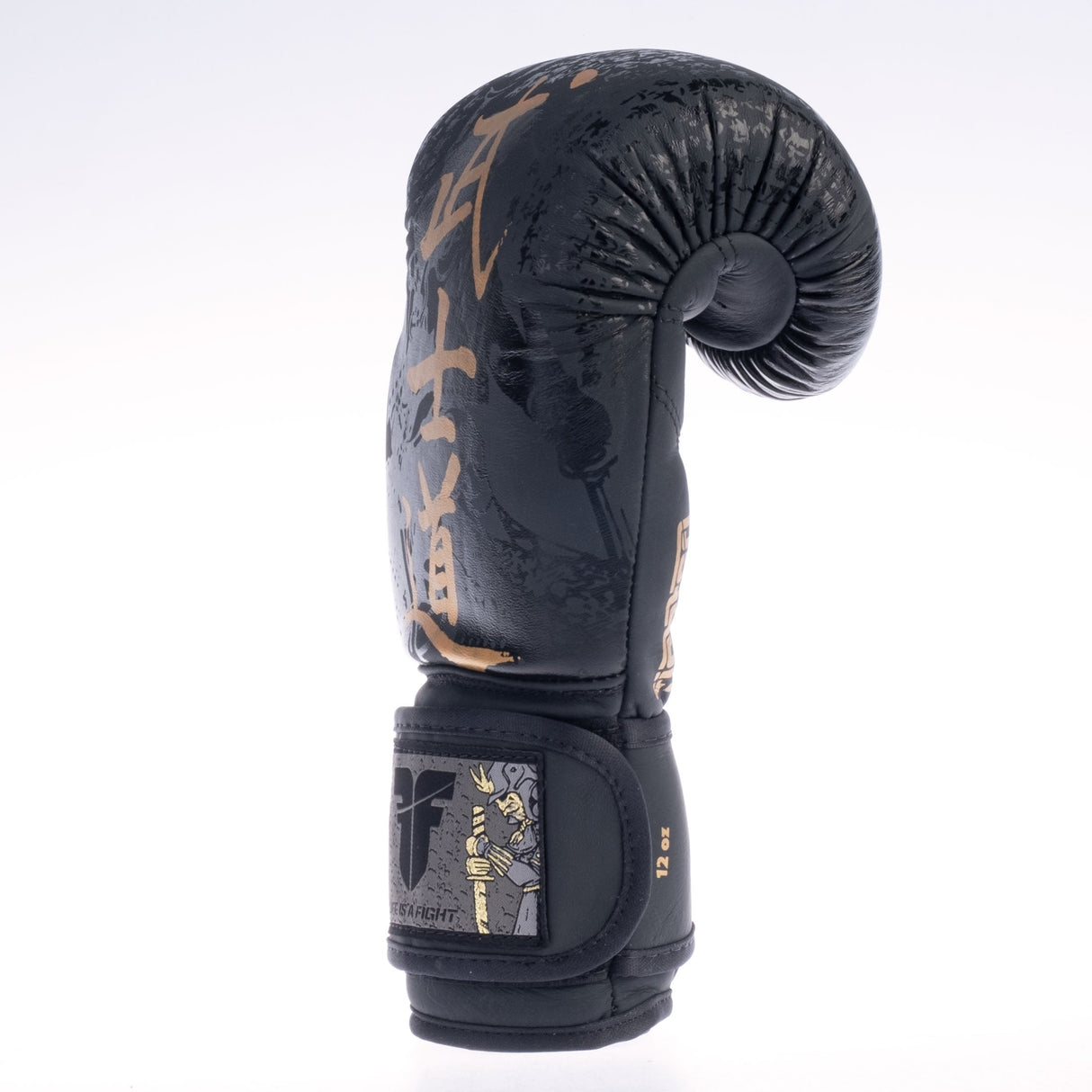 Fighter Samurai Boxing Gloves - black/gold, FBG-006-SBK