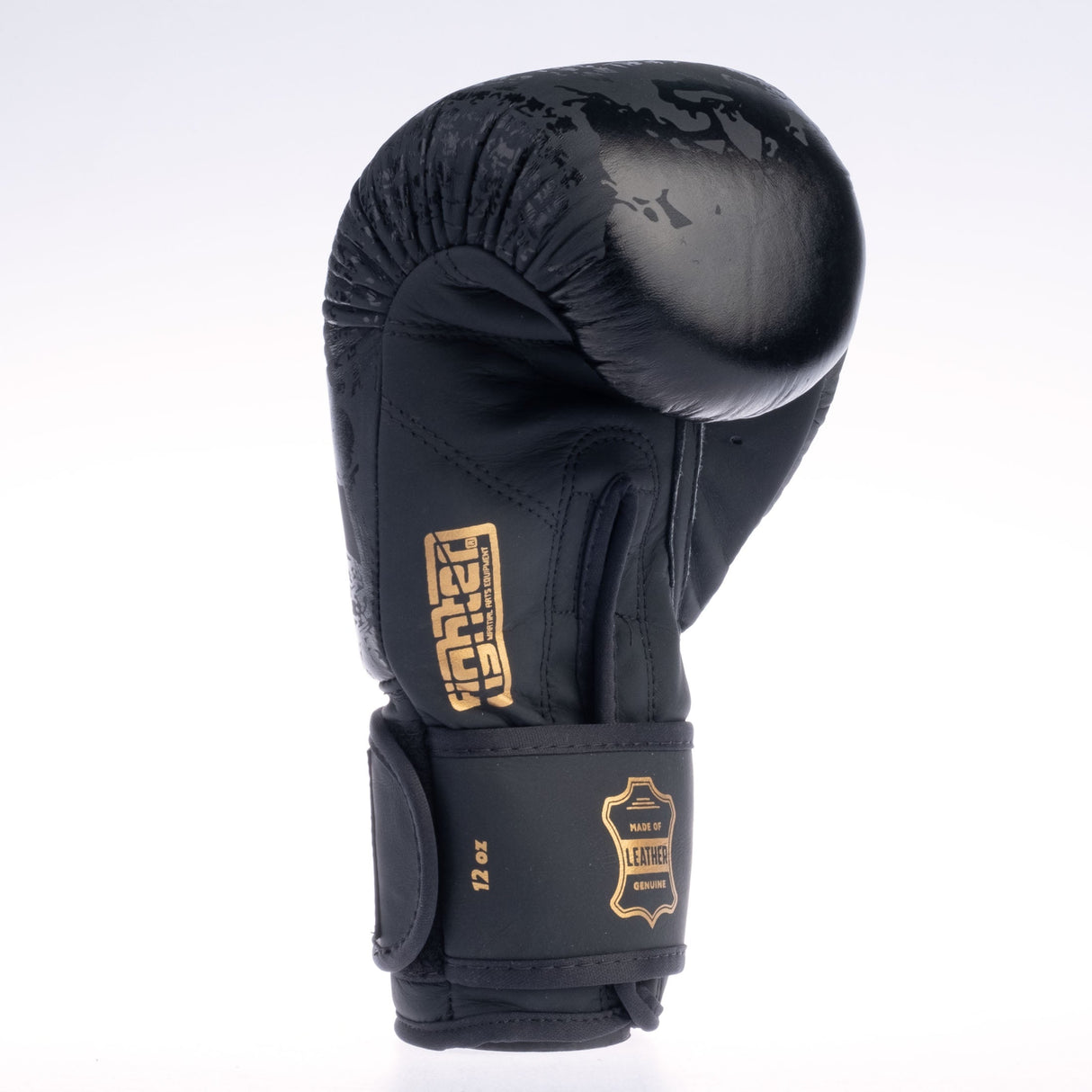 Fighter Samurai Boxing Gloves - black/gold, FBG-006-SBK