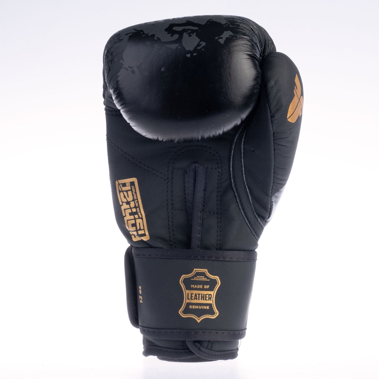 Fighter Samurai Boxing Gloves - black/gold, FBG-006-SBK