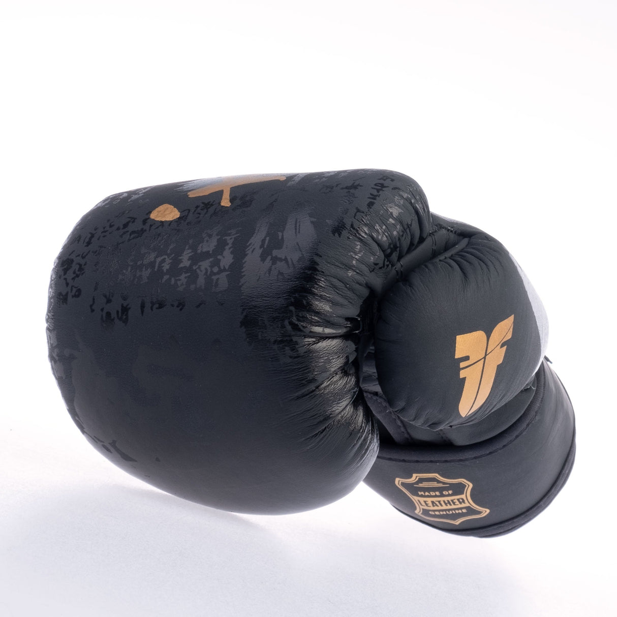 Fighter Samurai Boxing Gloves - black/gold, FBG-006-SBK
