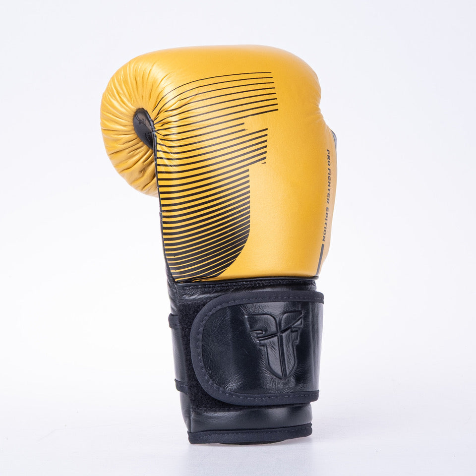 Fighter Pro Boxing Gloves – gold/black, FBG-PRO-005