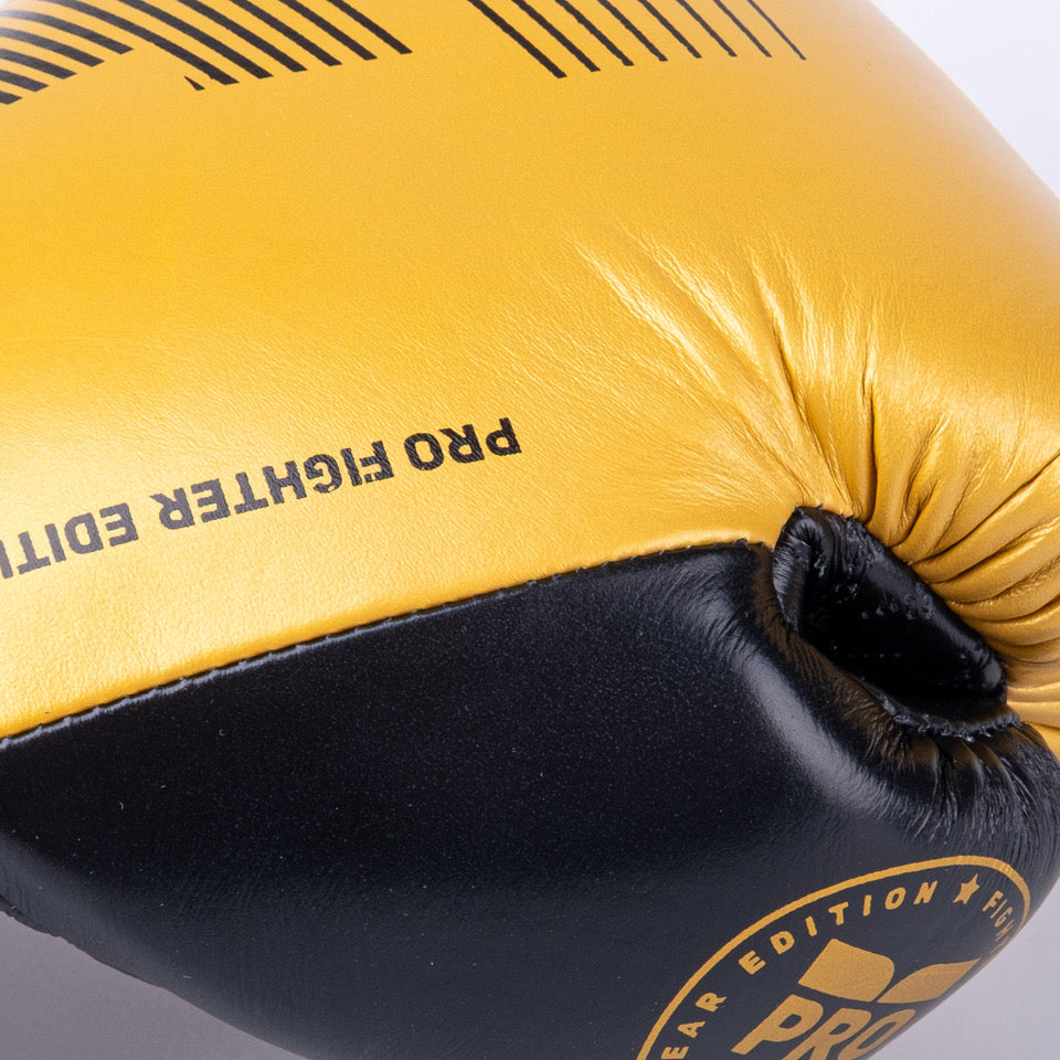 Fighter Pro Boxing Gloves – gold/black, FBG-PRO-005