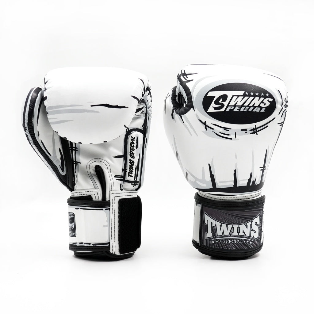 Gants de boxe Twins Fantasy 3 - Blanc/Noir, FBGVL 4
