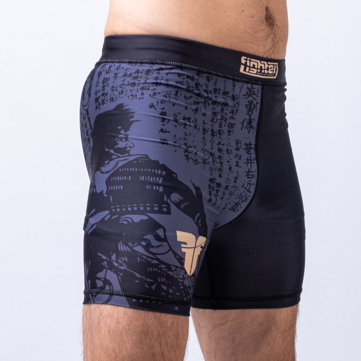 Short de compression MMA Fighter Samurai - noir/or, FCSM-01-SAM
