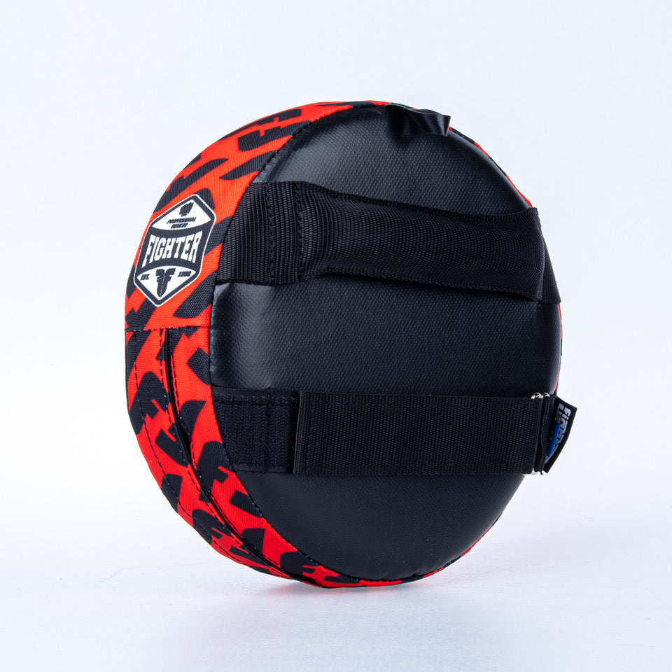 Fighter Small Round Mitt - black/red, FFM-02-03