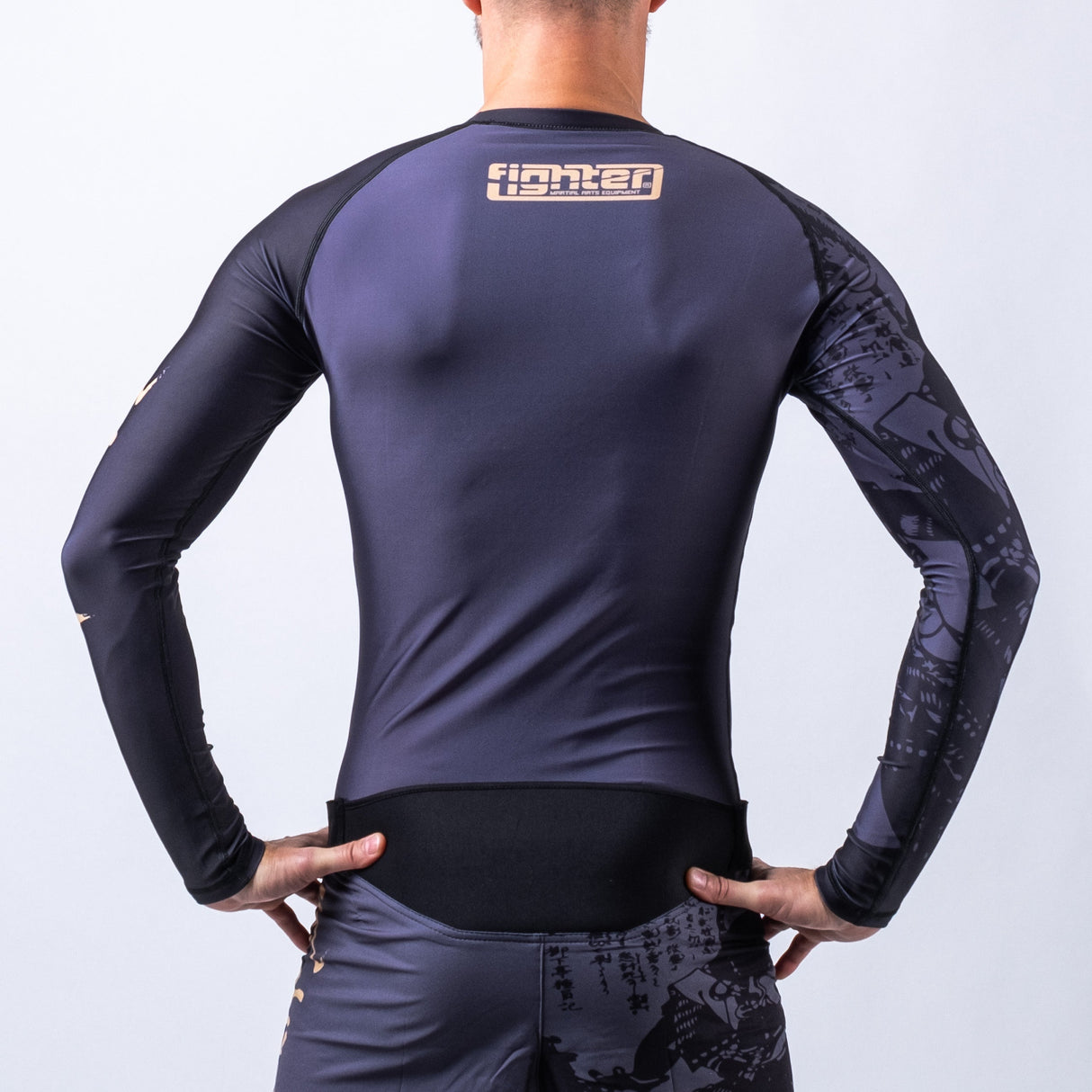 Rashguard de combat Samurai à manches longues - noir/or, FRSG-SAM-01-LS