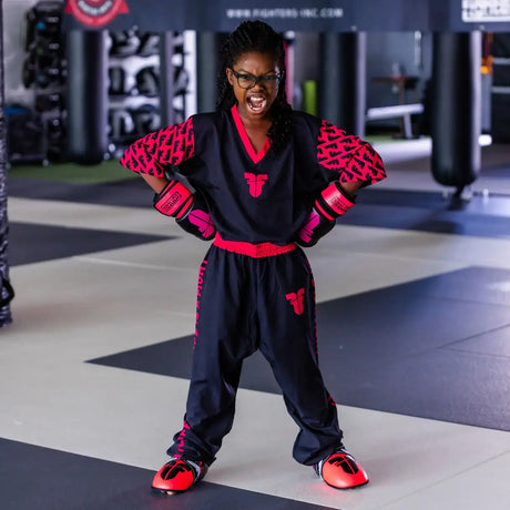 Fighteruniform – schwarz/rosa, FSCU-WRD-0207