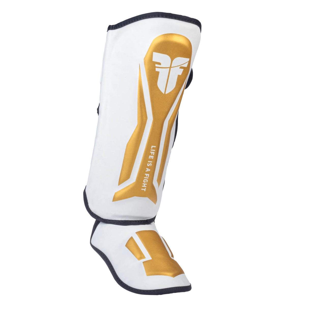 Fighter Thai Ergo Shin Guards - white/gold, FSG-004-TRP-0112