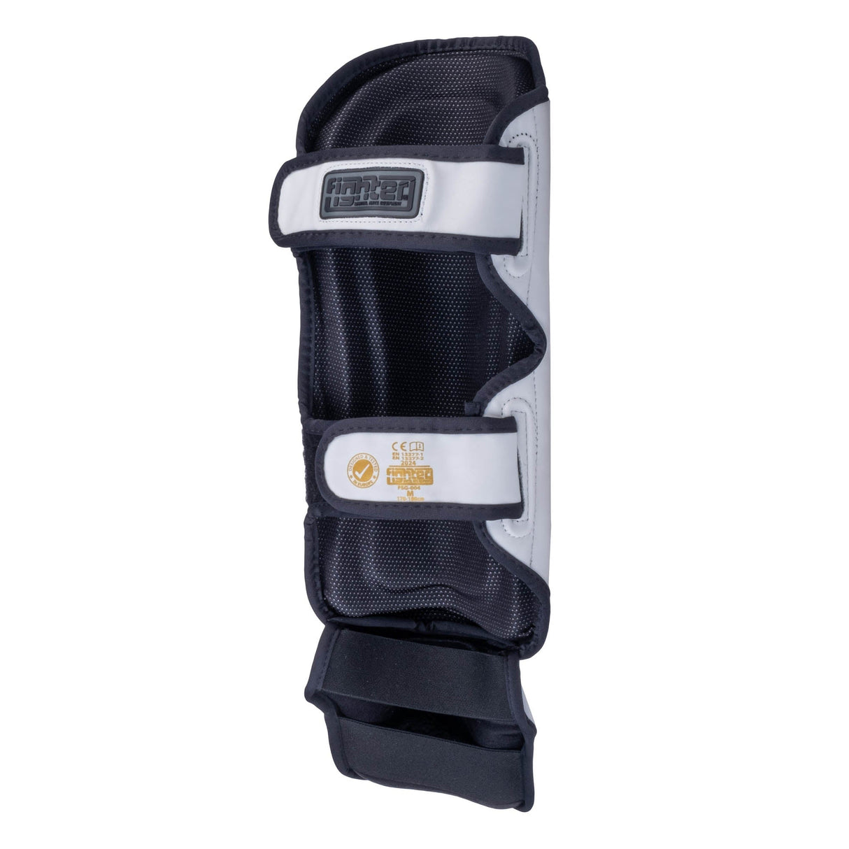 Fighter Thai Ergo Shin Guards - white/gold, FSG-004-TRP-0112