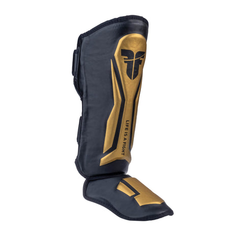 Fighter Thai Ergo Shin Guards - black/gold, FSG-004-TRP-0212