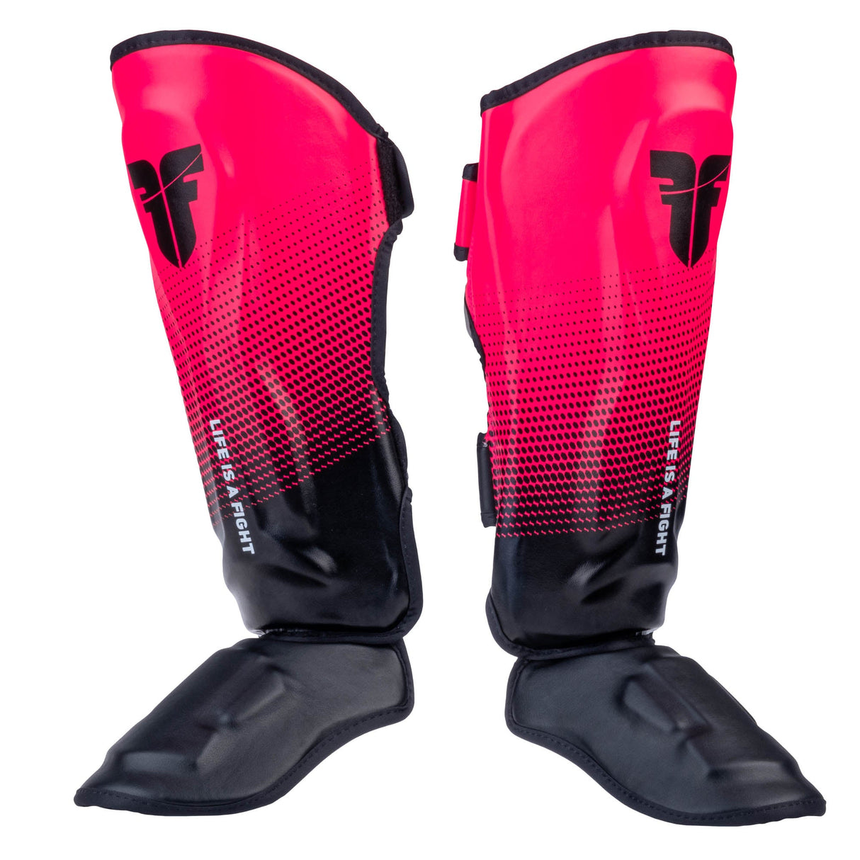 Fighter Thai Ergo Shin Guards - black/pink, FSG-004-TRP-0702