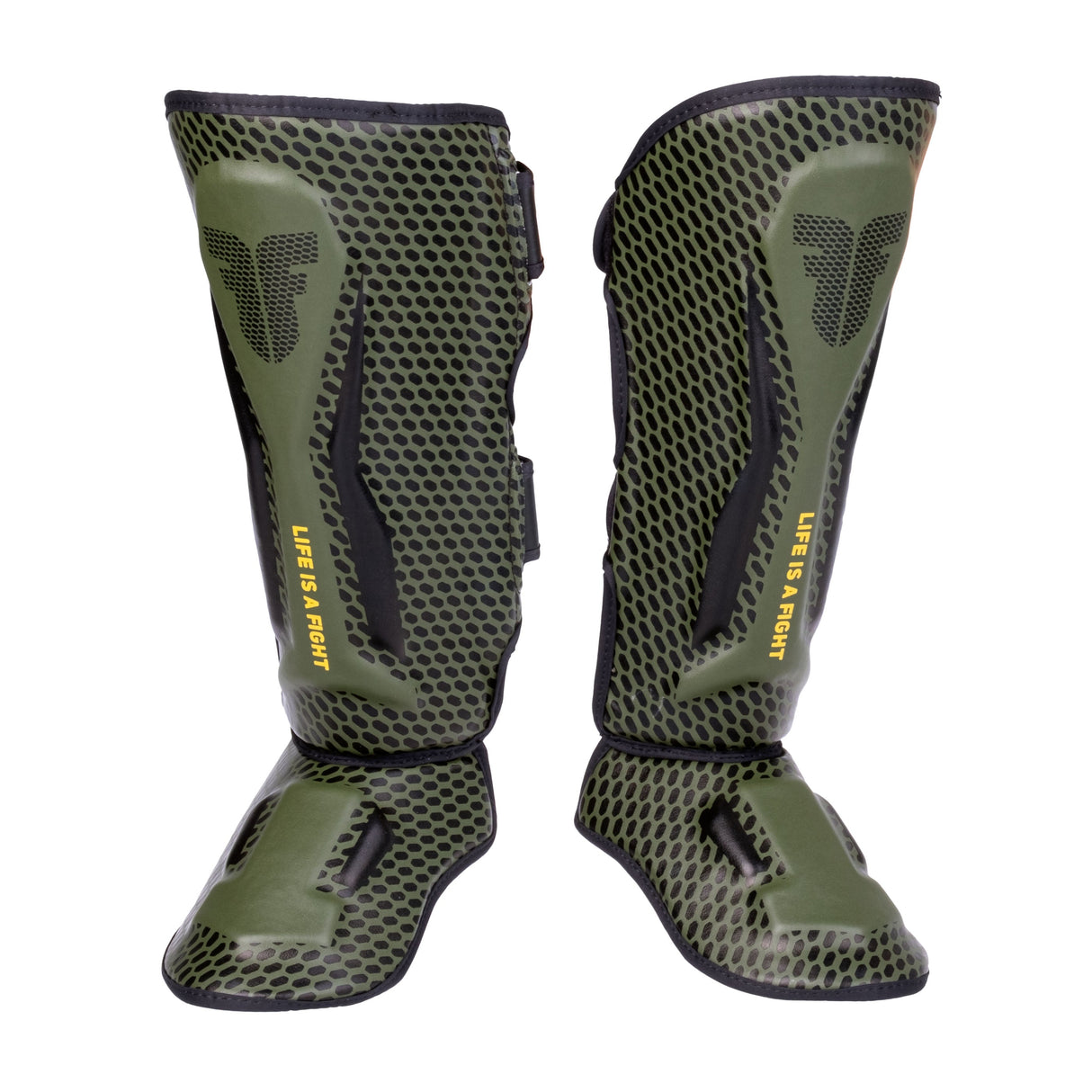 Fighter Shinguards Thai Ergo - Khaki/Schwarz, FSG -004nd2