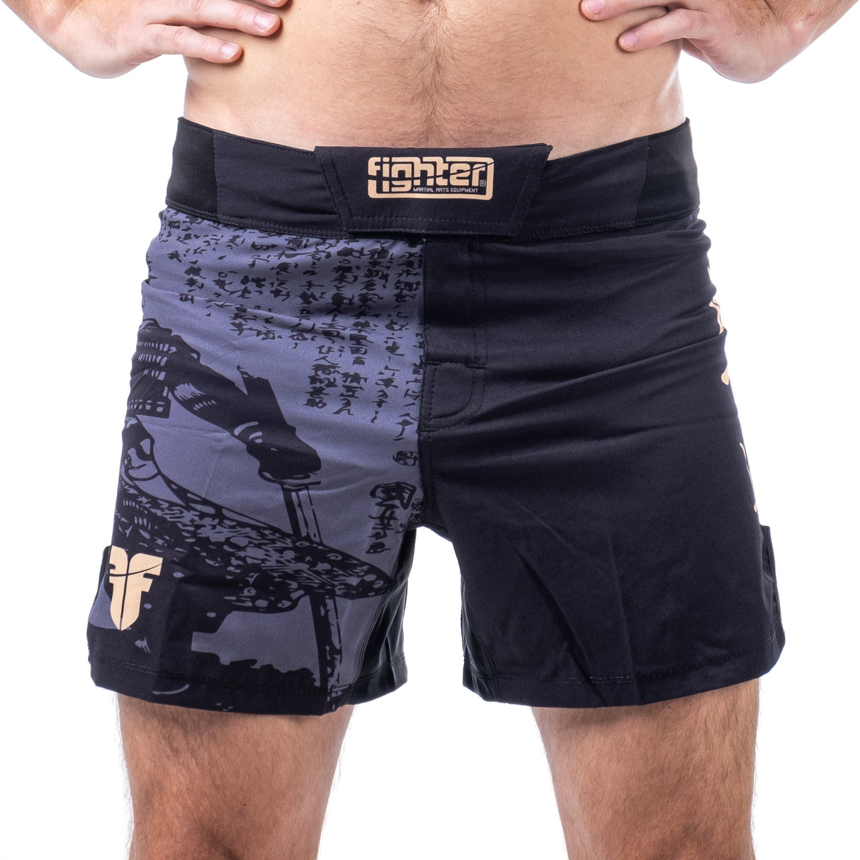 Short de combat MMA Samurai - noir/or, FSHM-SAM-01