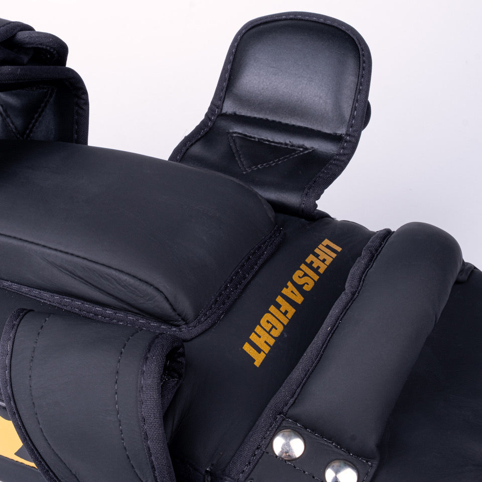 Fighter Thai Mitts – black/gold, FTP-001-12F