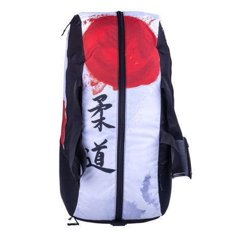 Sac de sport/sac à dos de combat - Judo - blanc/rouge, FTS-14-JUD