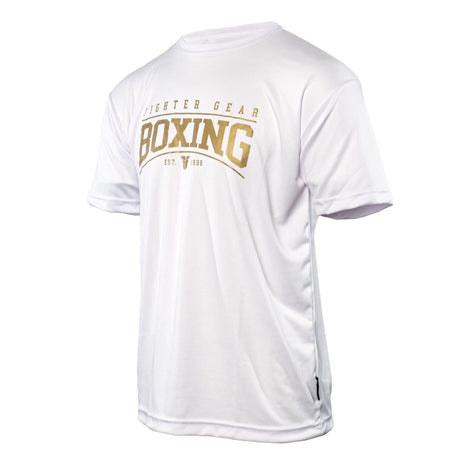Camisa de entrenamiento de boxeo de combate - blanco, FTSH -02WHBX