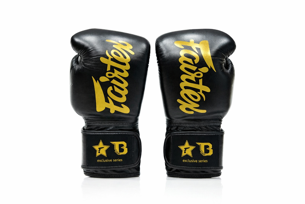 Fairtex Boxing Gloves Booster Series - Black/Gold, FXB BG V2
