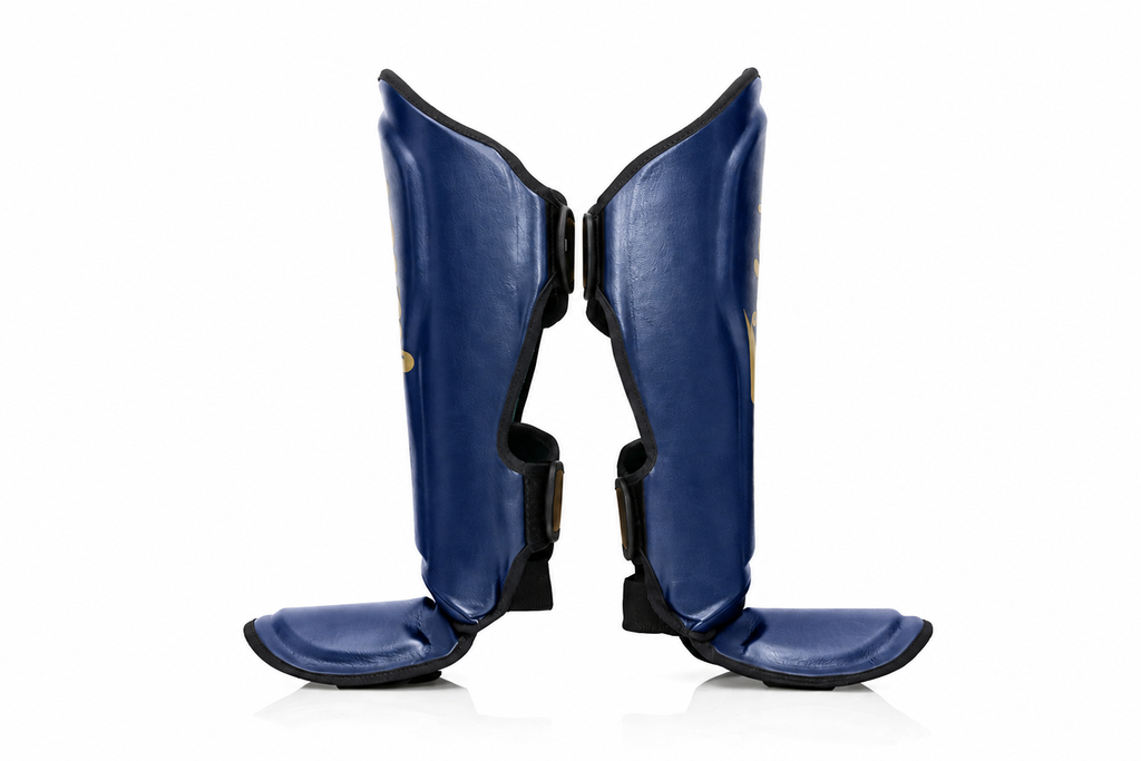 Booster Fairtex Schienbeinschoner – Blau/Gold, FXB-SG-BLGD